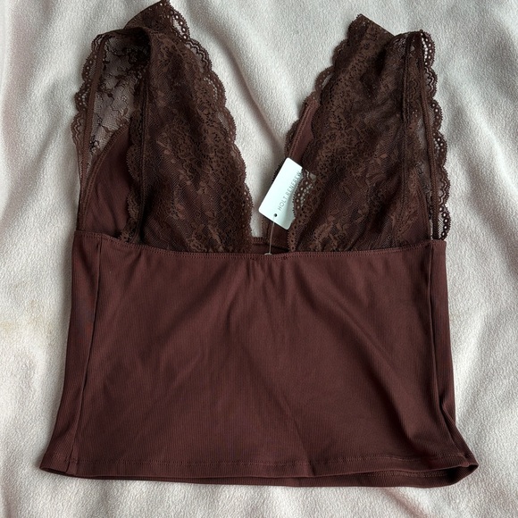 Free People Brown Lace Chemise - Picture 6 of 7